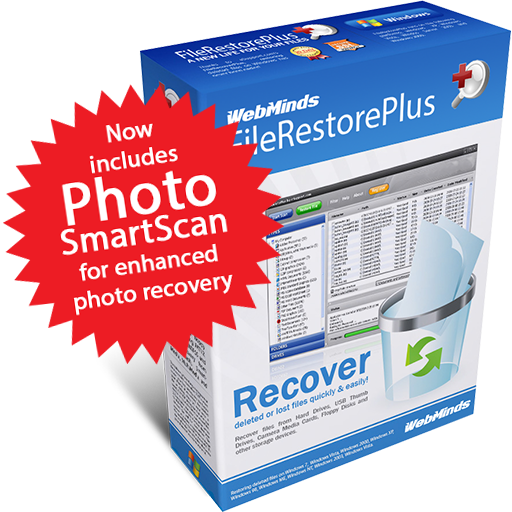 TouchStoneSoftware UndeletePlus box - Now includes Photo SmartScan Technology
